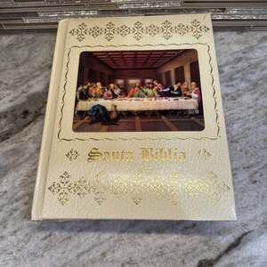 1977 Santa Biblia Spanish Bible Reina Valera 1909 Vintage Illustrated Pristine